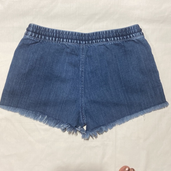 Aerie Drawstring Denim Elastic Waist Pull-on Shorts. Size XS. - Picture 2 of 6